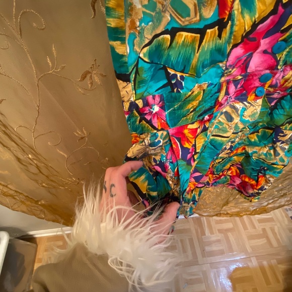 S small vintage floral 100% cotton romper - Picture 4 of 10